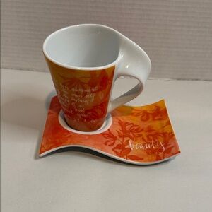 Abbey Press orange Beauty mug tray gift set.